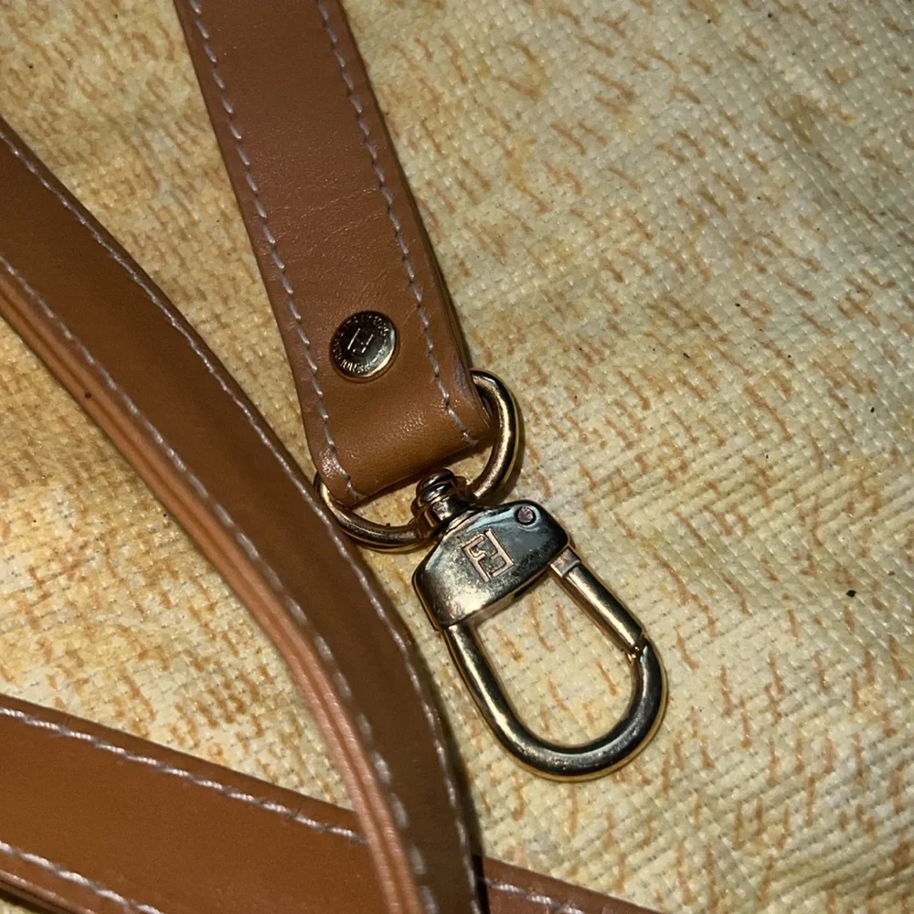 Fendi Brown and Black Striped Satchel - Picture 16 of 16